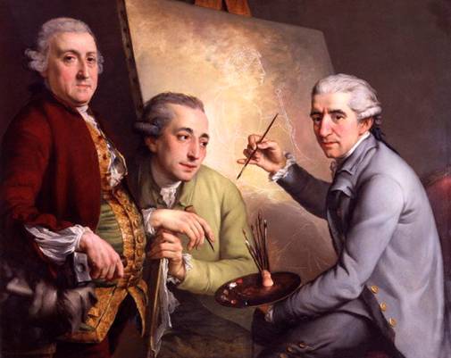 Agostino Carlini  Francesco Bartolozzi and Giovanni Battista Cipriani  1777  John Francis Rigaud   1742-1810  National Portrait Gallery  London 3186